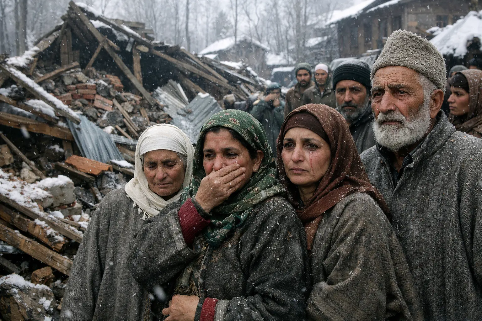 House Collapses During Condolence Gathering in Bandipora, 10 Injured