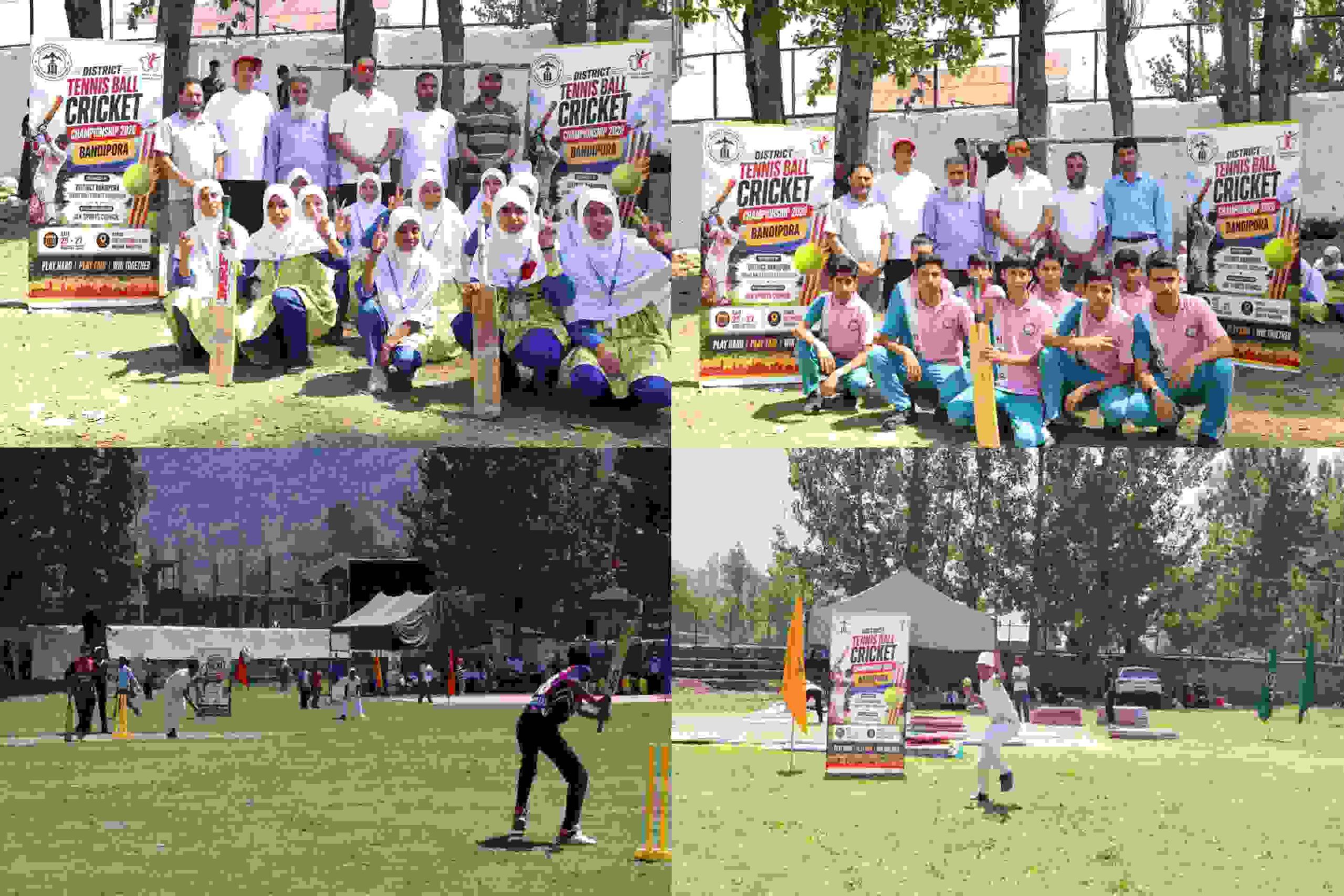 District Tennis Ball Cricket Championship Bandipora 2026 Begins; Over 20 Teams Participate