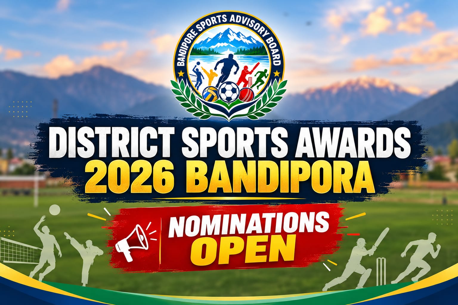 District Sports Advisory Board Bandipora Invites Nominations for Sports Awards 2026